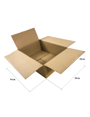 Cajas de cartón marrón 54x39x20cm...