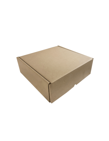 Caja automontable 28'5x28'5x10cm marrón