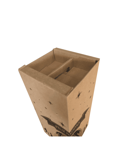 Caja NAVIDAD 3/4 botellas de vino marrón
