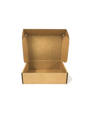 Caja automontable 22x19x10cm marrón