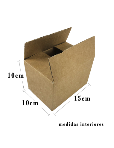 Caja de solapas 15x10x10cm marrón... Caja de solapas 15x10x10cm marrón...