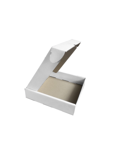 Caja automontable 25,5x25,5x5,5cm blanca