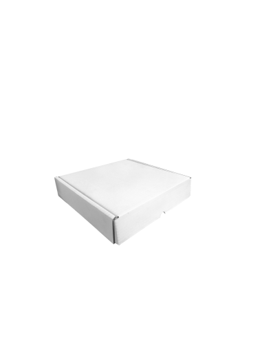Caja automontable 25,5x25,5x5,5cm blanca