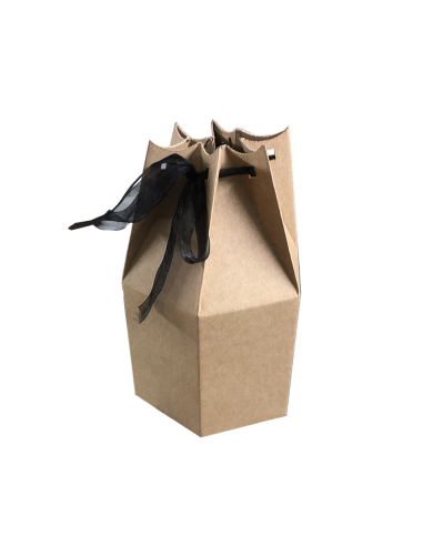 Caja bombonera pannetonera hexagonal... Caja bombonera pannetonera hexagonal...