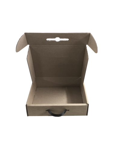 Estuche maletín marrón de cartón...