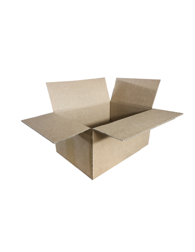 Caja de solapas 37x24x15cm marrón... Caja de solapas 37x24x15cm marrón...
