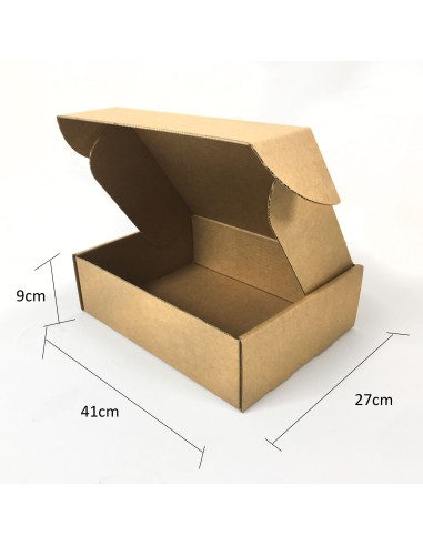 Caja automontable 41x27x9cm marrón